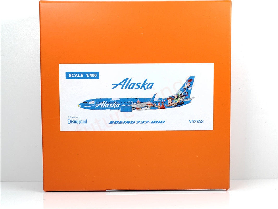 1:400 JC Wings EW4738009 Alaska Airlines B737-800 N537AS Aircraft Model+Free Tractor