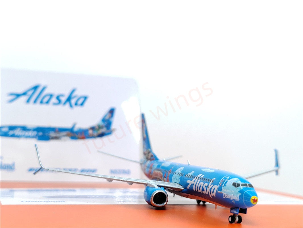 1:400 JC Wings EW4738009 Alaska Airlines B737-800 N537AS Aircraft Model+Free Tractor