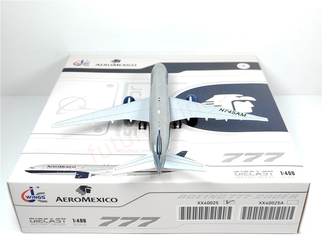 1:400 JC Wings XX40025 AeroMexico B777-200ER N745AM Aircraft Model+Free Tractor
