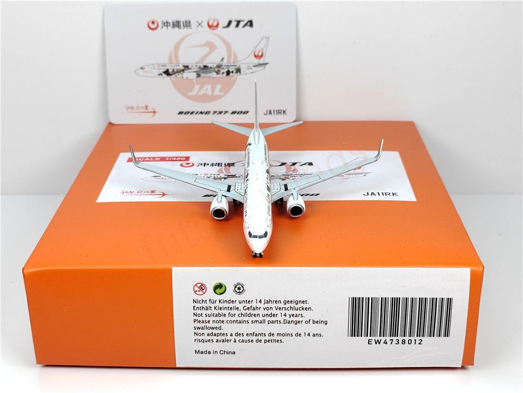 1:400 JC Wings EW4738012 Japan Airlines JAL B737-800 JA11RK Aircraft Model+Free Tractor