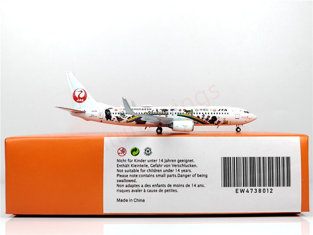1:400 JC Wings EW4738012 Japan Airlines JAL B737-800 JA11RK Aircraft Model+Free Tractor