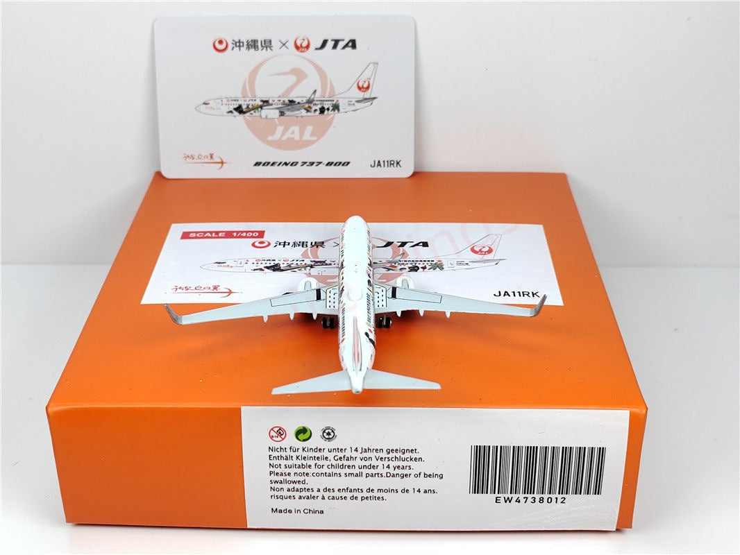1:400 JC Wings EW4738012 Japan Airlines JAL B737-800 JA11RK Aircraft Model+Free Tractor