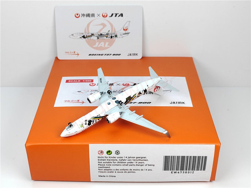 1:400 JC Wings EW4738012 Japan Airlines JAL B737-800 JA11RK Aircraft Model+Free Tractor