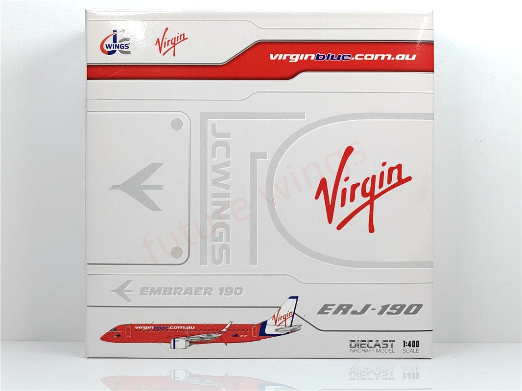 1:400 JC Wings XX40126 Virgin Blue ERJ-190AR VH-ZPI Aircraft Model+Free Tractor