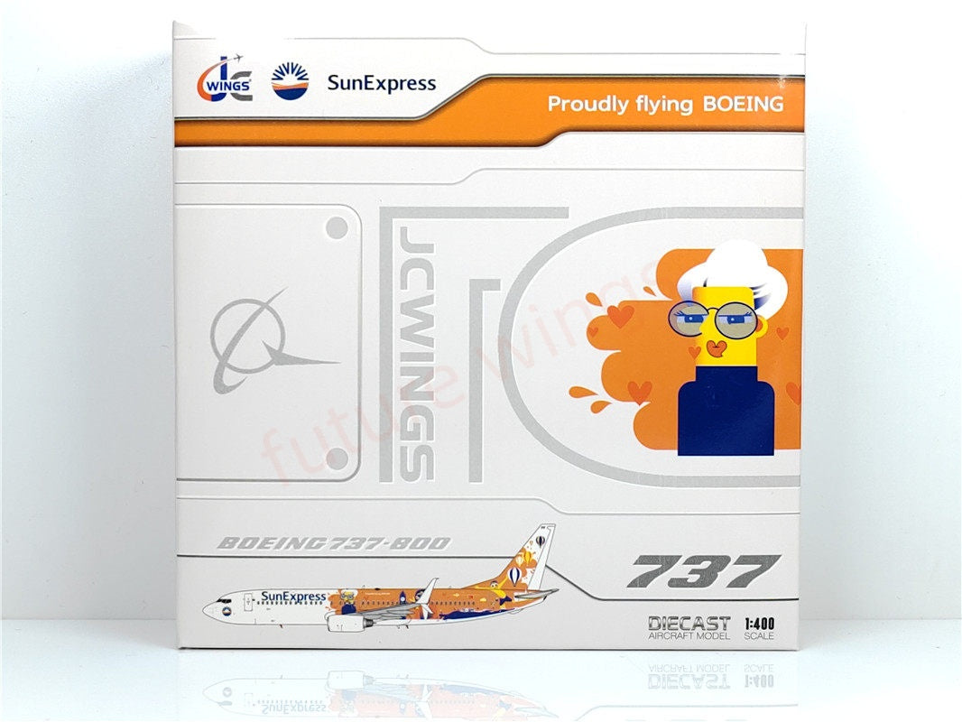 1:400 JC Wings LH4288 SunExpress B737-800 TC-SPF Aircraft Model+Free Tractor