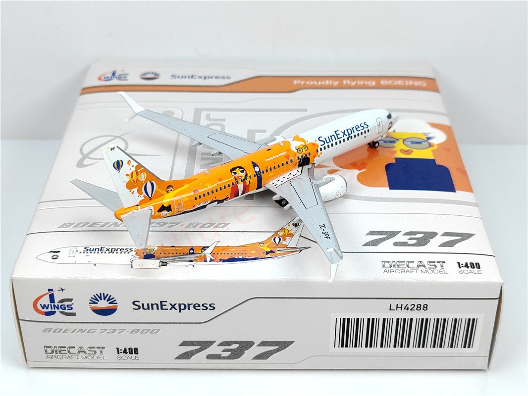 1:400 JC Wings LH4288 SunExpress B737-800 TC-SPF Aircraft Model+Free Tractor