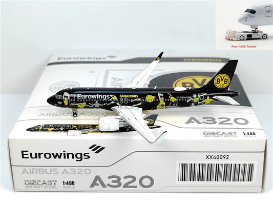1:400 JC Wings XX40092 Eurowings A320 D-AEWM Aircraft Model+Free Tractor