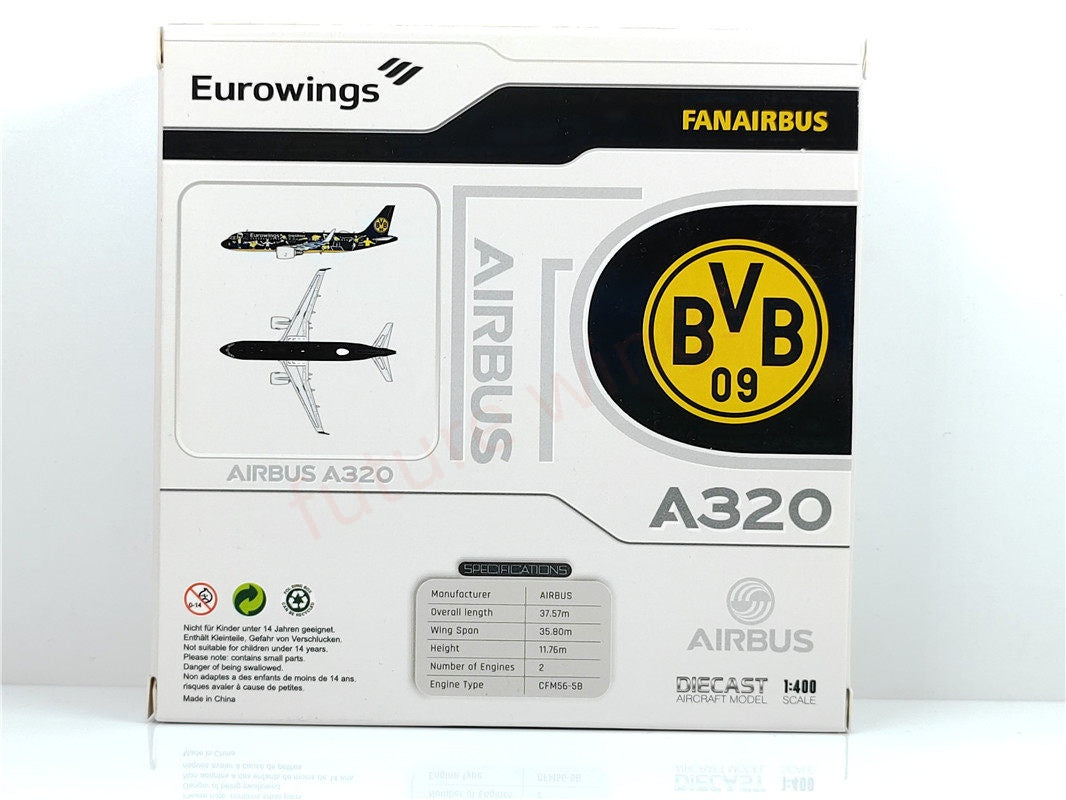 1:400 JC Wings XX40092 Eurowings A320 D-AEWM Aircraft Model+Free Tractor