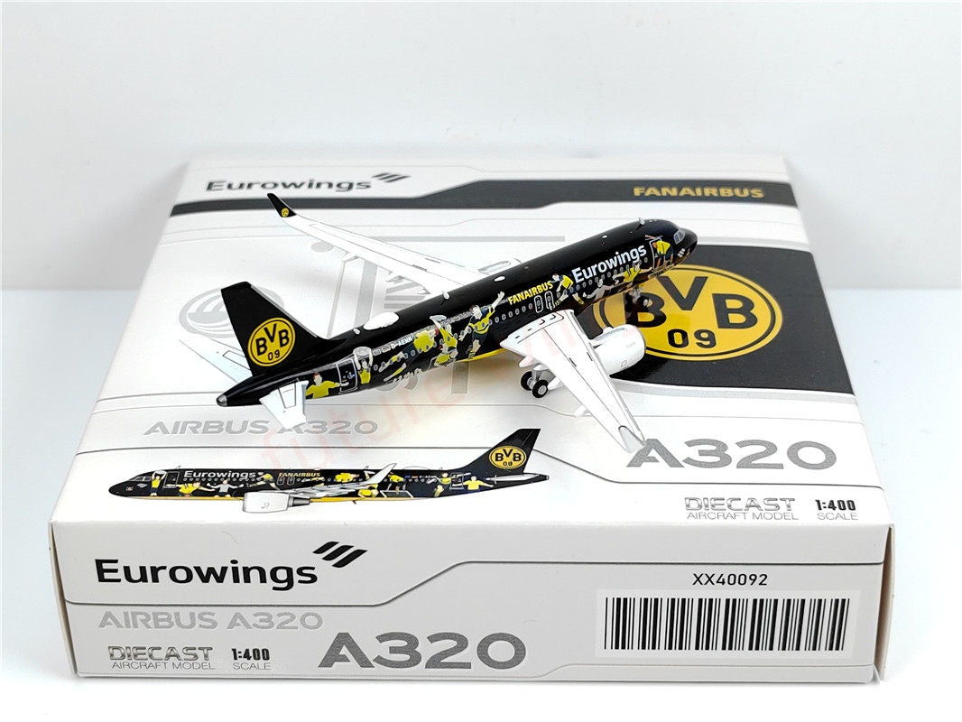 1:400 JC Wings XX40092 Eurowings A320 D-AEWM Aircraft Model+Free Tractor