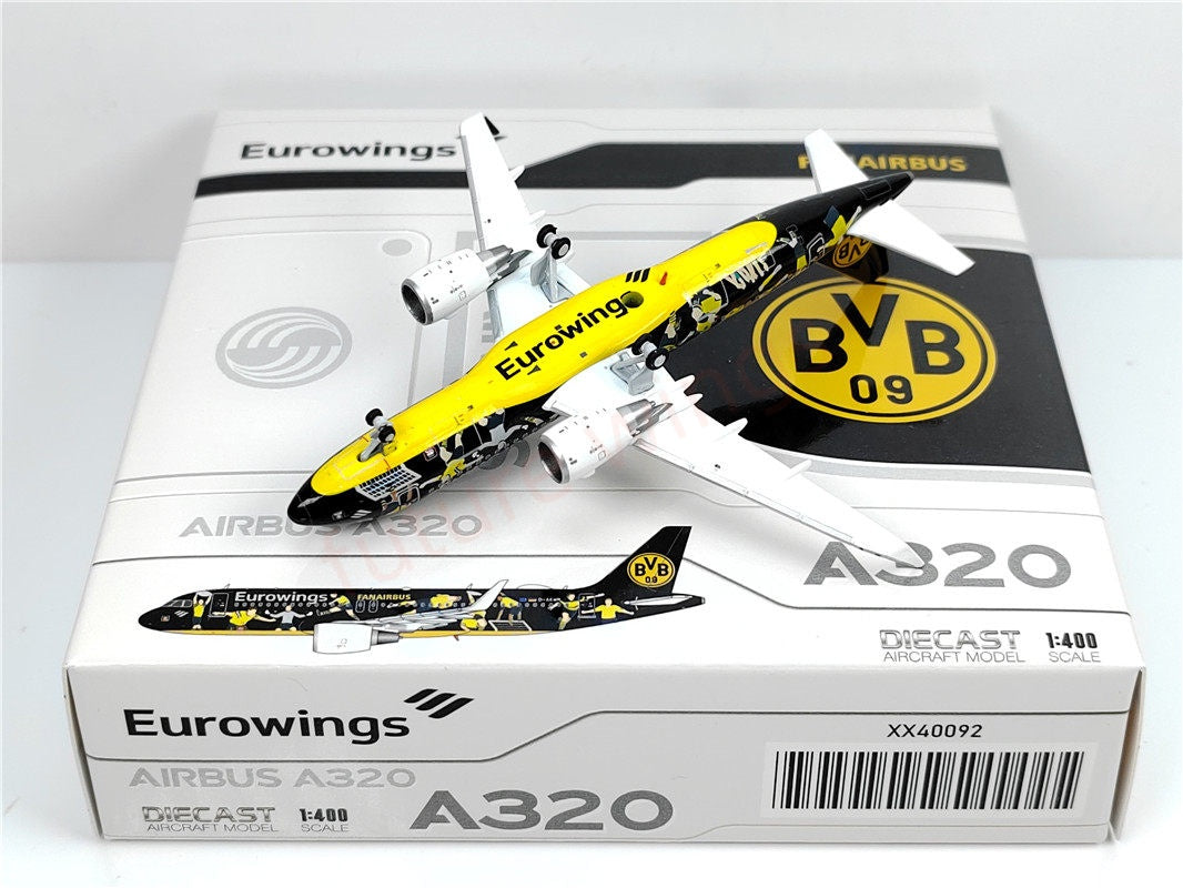 1:400 JC Wings XX40092 Eurowings A320 D-AEWM Aircraft Model+Free Tractor