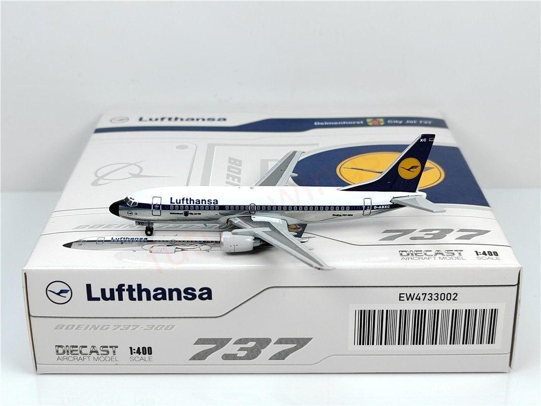 1:400 JC Wings EW4733002 Lufthansa Airlines B737-300 D-ABXC Aircraft Model+Free Tractor