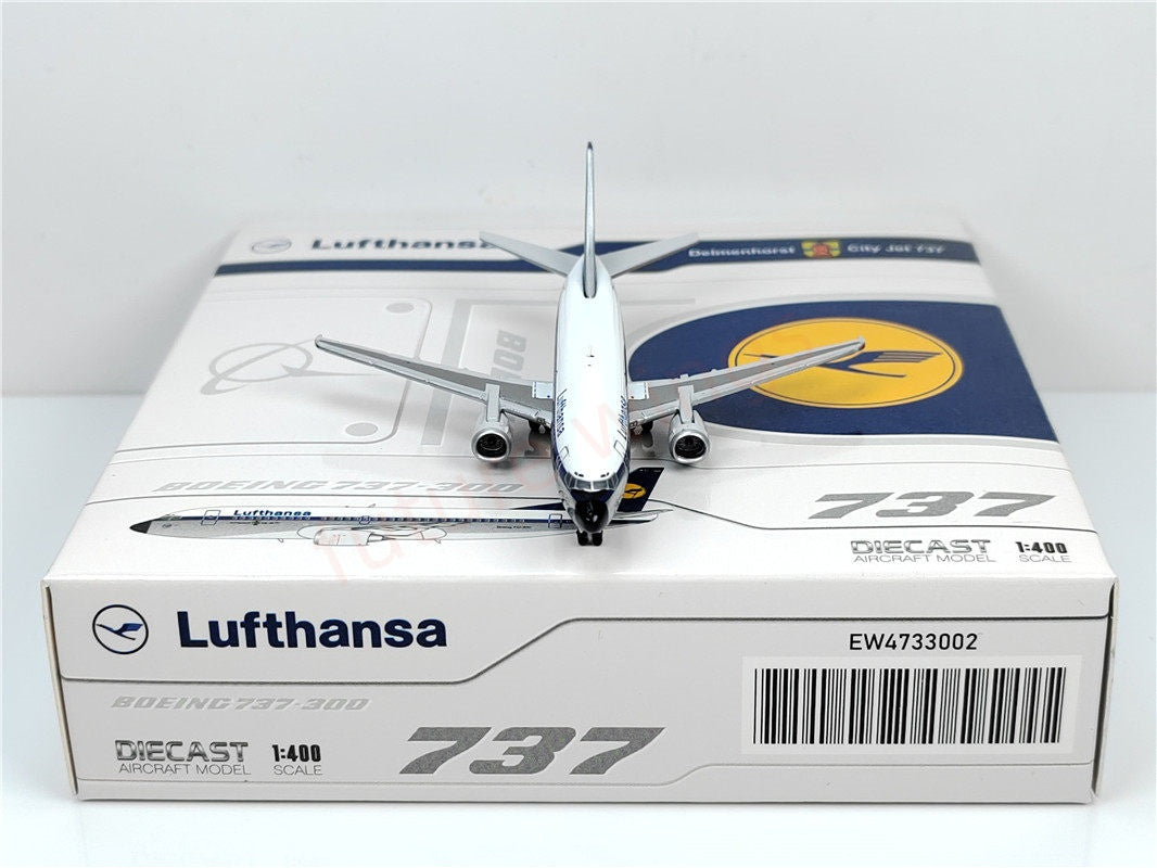 1:400 JC Wings EW4733002 Lufthansa Airlines B737-300 D-ABXC Aircraft Model+Free Tractor