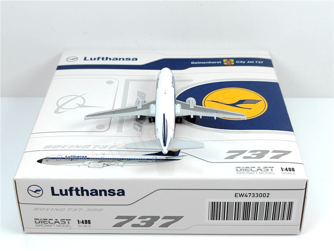 1:400 JC Wings EW4733002 Lufthansa Airlines B737-300 D-ABXC Aircraft Model+Free Tractor