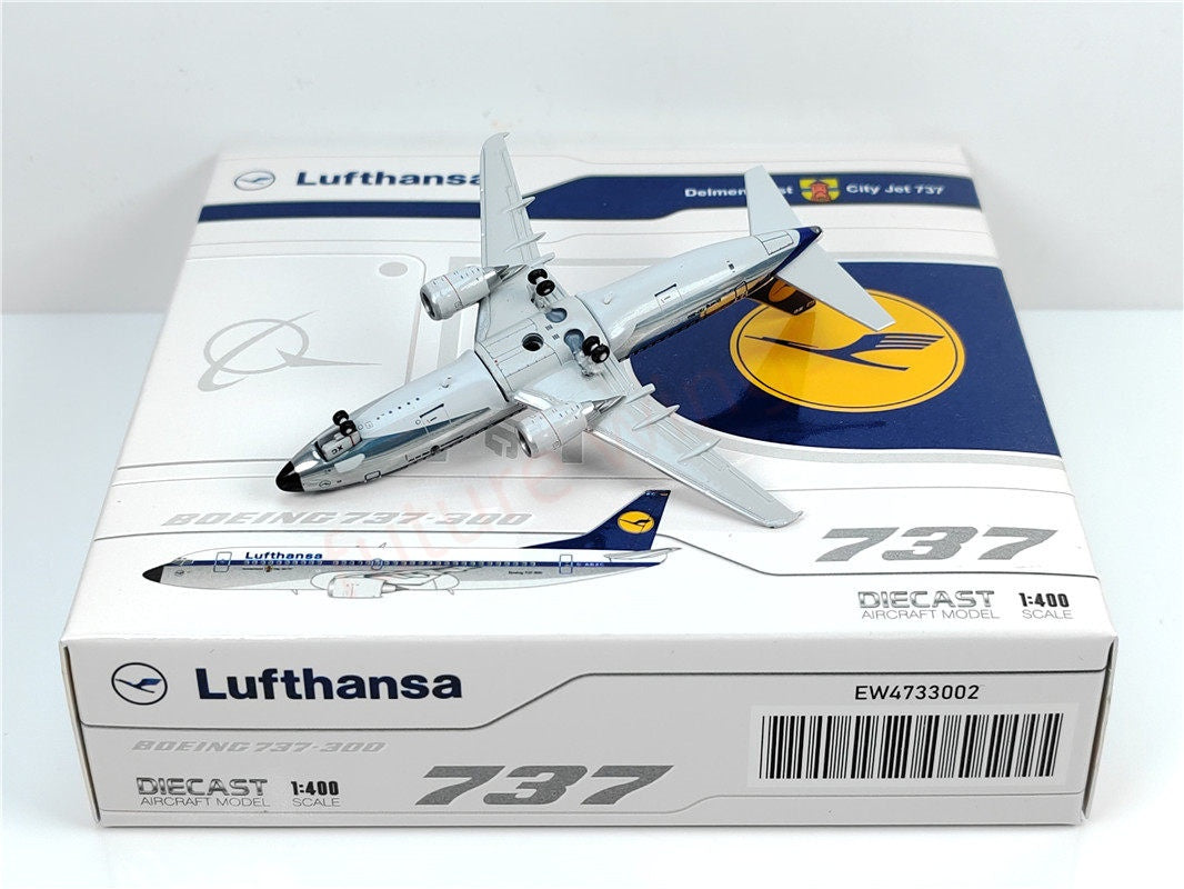 1:400 JC Wings EW4733002 Lufthansa Airlines B737-300 D-ABXC Aircraft Model+Free Tractor