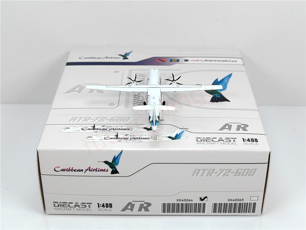 1:400 JC Wings XX40064 Caribbean Airlines ATR-72 9Y-TT Aircraft Model+Free Tractor