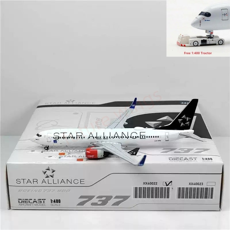 1:400 JC Wings XX40022 SAS B737-800 LN-RRE "STAR ALLIANCE"Aircraft Model+Free Tractor