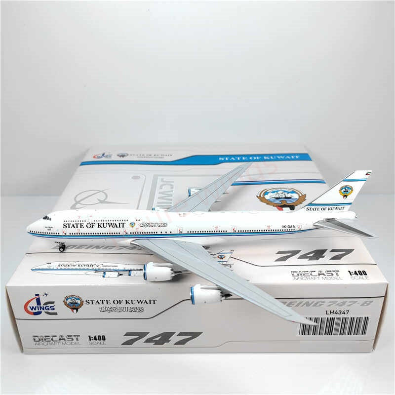 1:400 JC Wings LH4347 State of Kuwait B747-8 9K-GAA Aircraft Model+Free Tractor