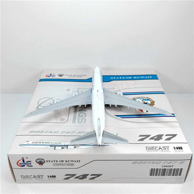 1:400 JC Wings LH4347 State of Kuwait B747-8 9K-GAA Aircraft Model+Free Tractor
