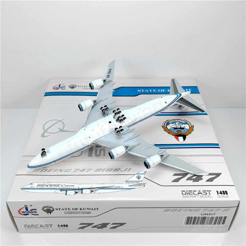 1:400 JC Wings LH4347 State of Kuwait B747-8 9K-GAA Aircraft Model+Free Tractor