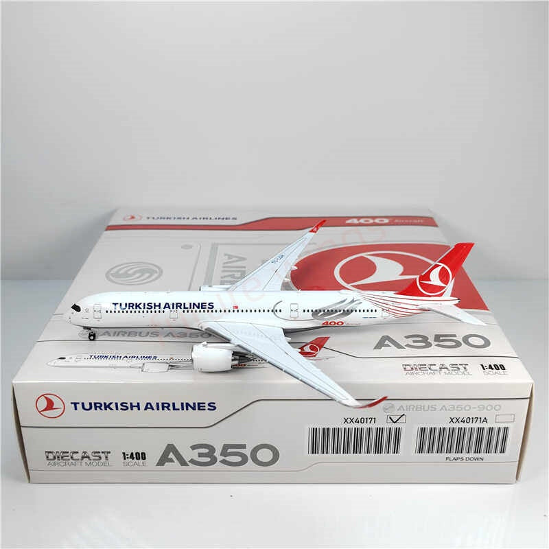 1:400 JC Wings XX40171 Turkish Airlines A350-900 TC-LGH Aircraft Model+Free Tractor