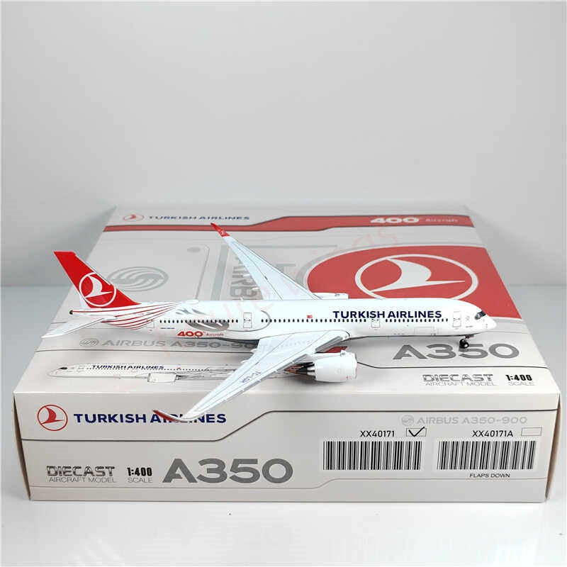 1:400 JC Wings XX40171 Turkish Airlines A350-900 TC-LGH Aircraft Model+Free Tractor
