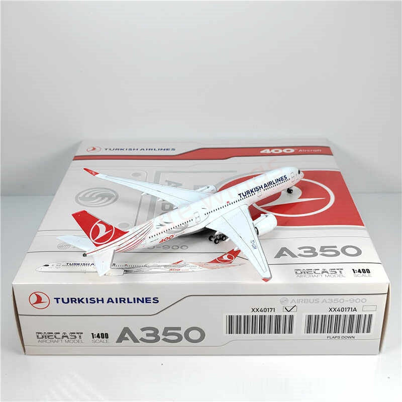 1:400 JC Wings XX40171 Turkish Airlines A350-900 TC-LGH Aircraft Model+Free Tractor