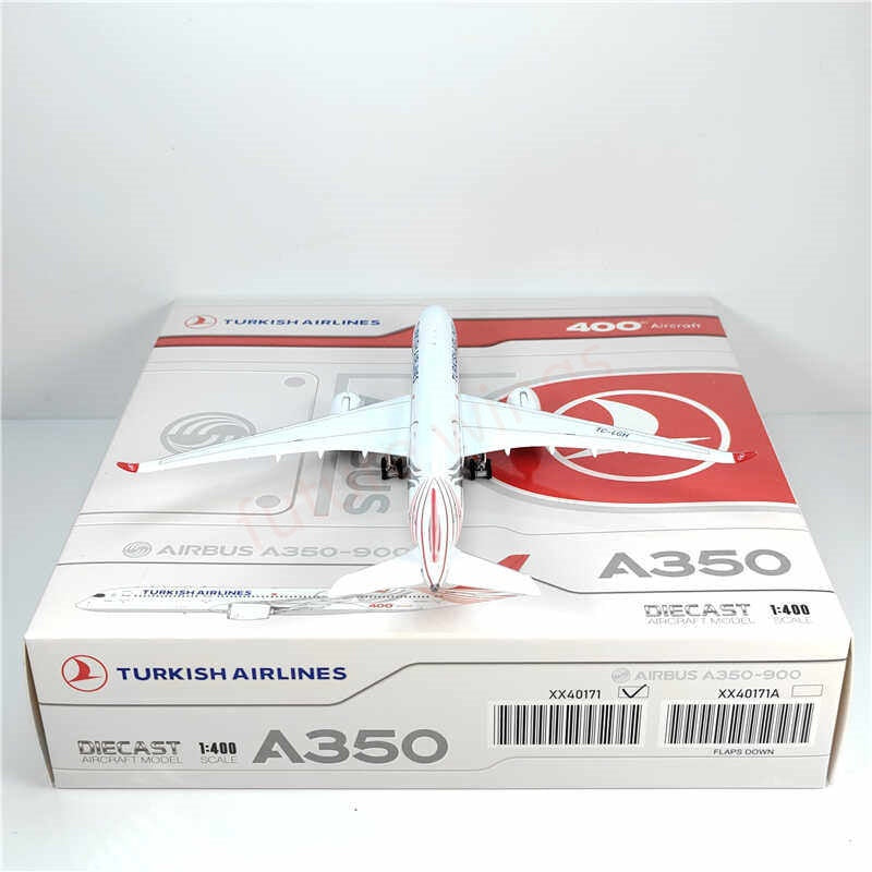 1:400 JC Wings XX40171 Turkish Airlines A350-900 TC-LGH Aircraft Model+Free Tractor