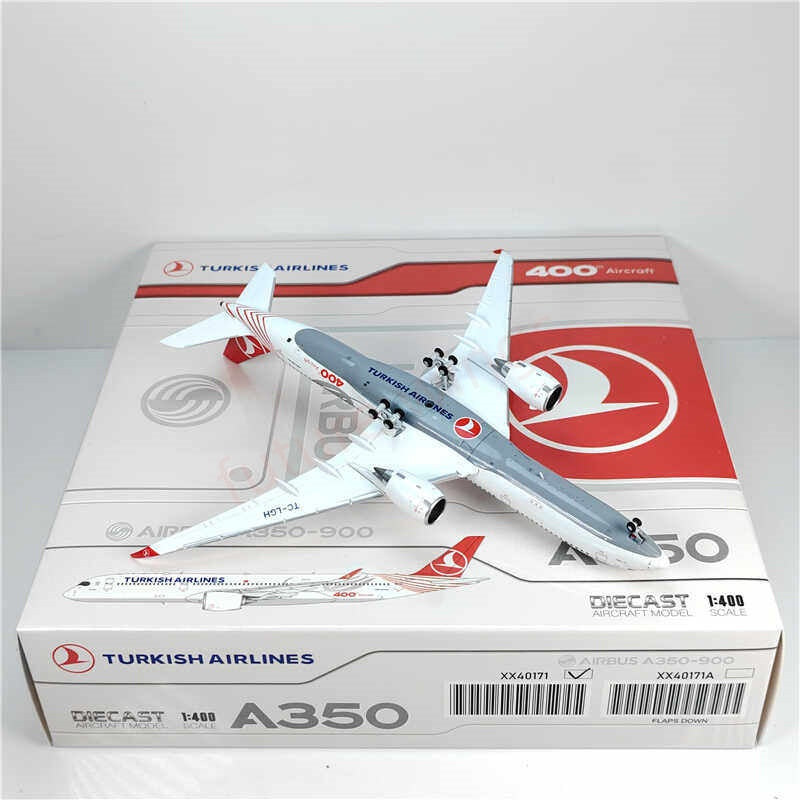 1:400 JC Wings XX40171 Turkish Airlines A350-900 TC-LGH Aircraft Model+Free Tractor