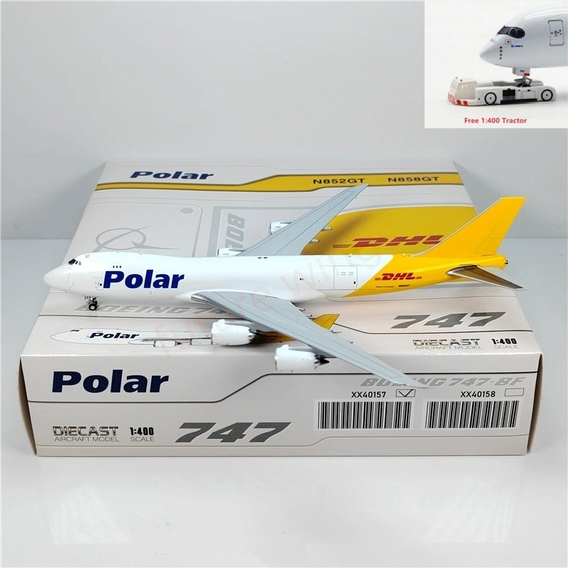 1:400 JC Wings XX40157 Polar B747-8F N852GT Aircraft Model+Free Tractor