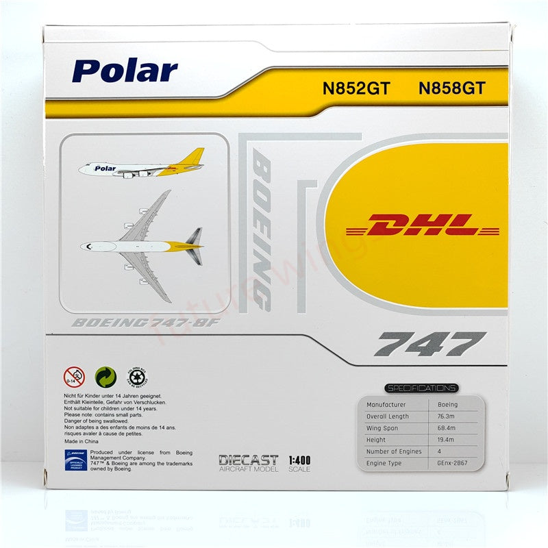 1:400 JC Wings XX40157 Polar B747-8F N852GT Aircraft Model+Free Tractor