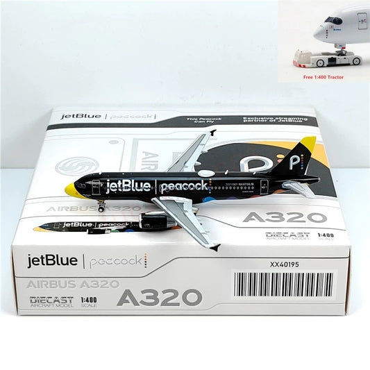 1:400 JC Wings XX40195 Jetblue A320 N706JB Aircraft Model+Free Tractor