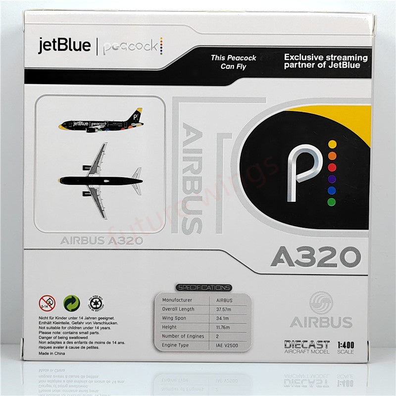 1:400 JC Wings XX40195 Jetblue A320 N706JB Aircraft Model+Free Tractor