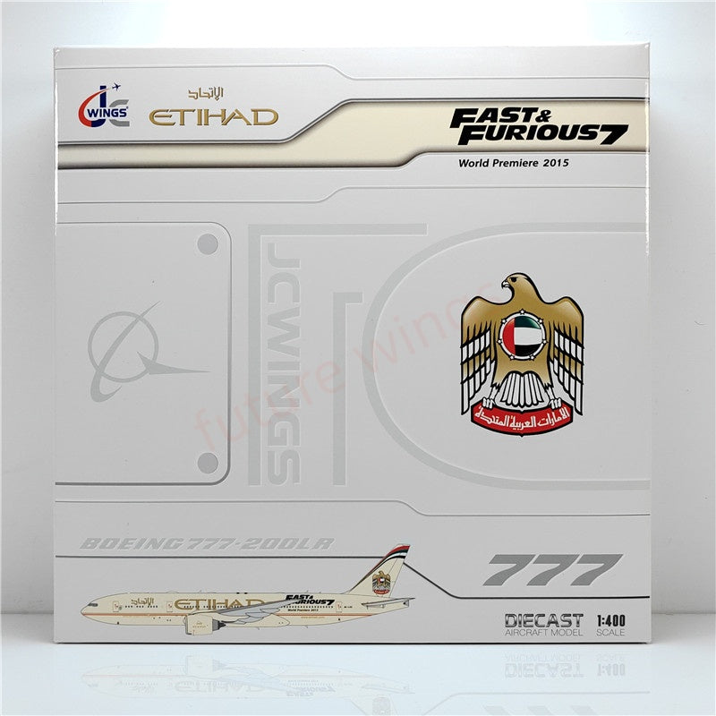 1:400 JC Wings XX40111 Etihad Airways B777-200LR A6-LRE Aircraft Model+Free Tractor