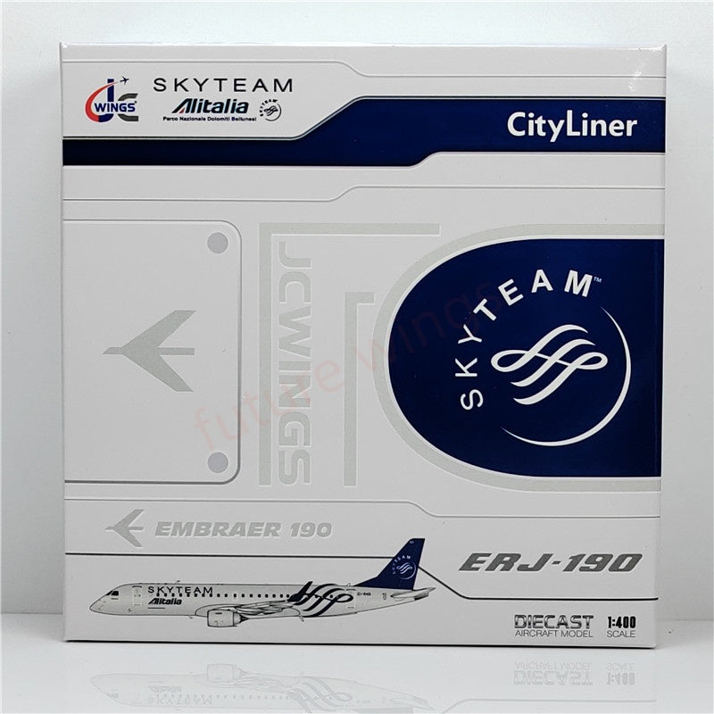1:400 JC Wings XX40062 Alitalia ERJ-190STD EI-RND "SKYTEAM"Aircraft Model+Free Tractor