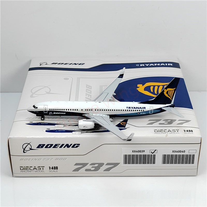 1:400 JC Wings XX40039 Ryan Air B737-800 EI-DCL Aircraft Model+Free Tractor
