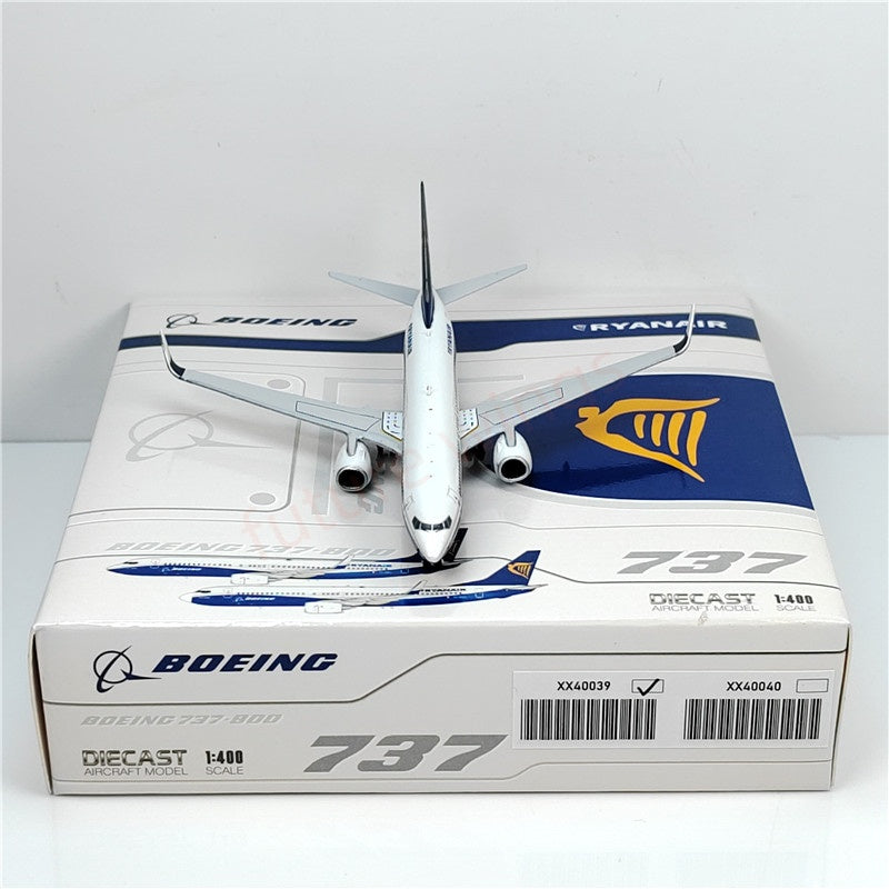 1:400 JC Wings XX40039 Ryan Air B737-800 EI-DCL Aircraft Model+Free Tractor