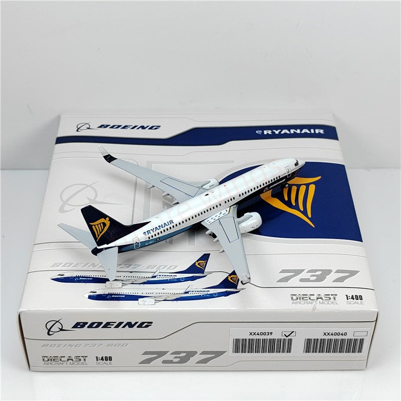 1:400 JC Wings XX40039 Ryan Air B737-800 EI-DCL Aircraft Model+Free Tractor