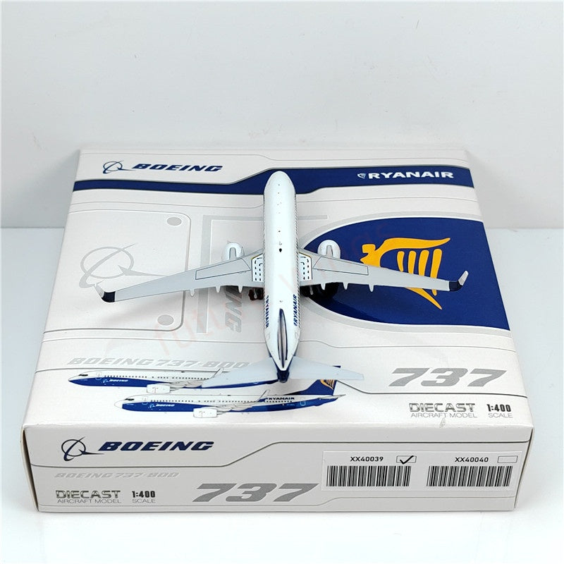 1:400 JC Wings XX40039 Ryan Air B737-800 EI-DCL Aircraft Model+Free Tractor