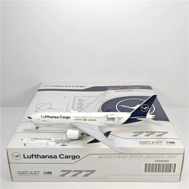 1:400 JC Wings XX40226C Lufthansa Airlines B777-200F D-ALFG Aircraft Model+Free Tractor