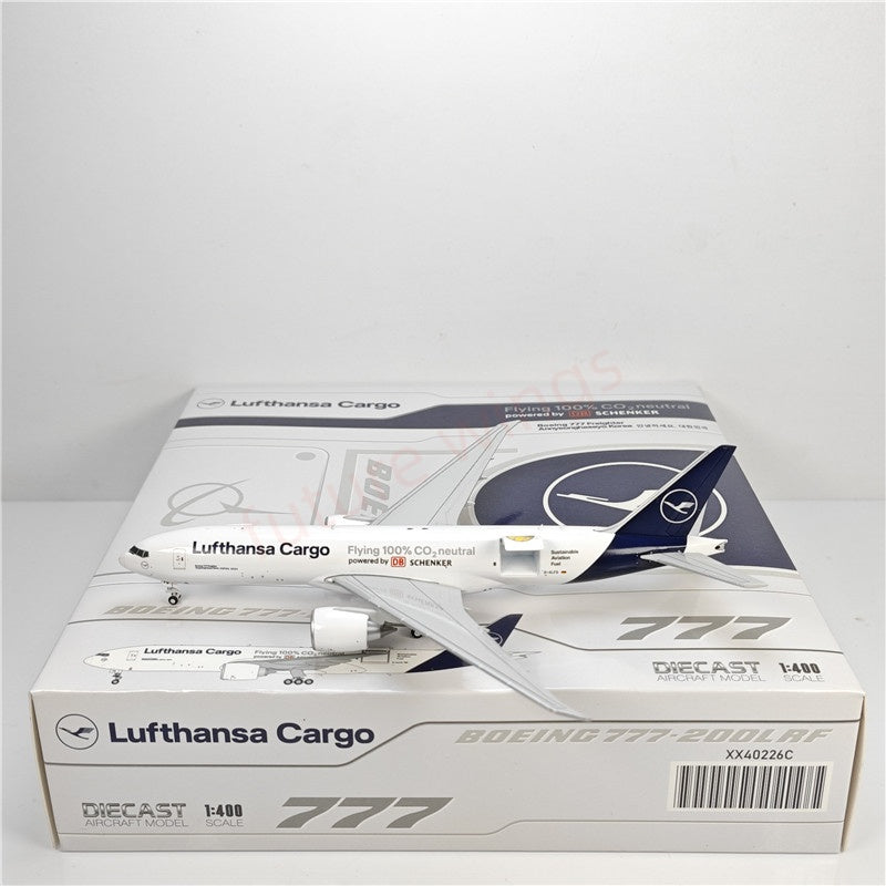 1:400 JC Wings XX40226C Lufthansa Airlines B777-200F D-ALFG Aircraft Model+Free Tractor