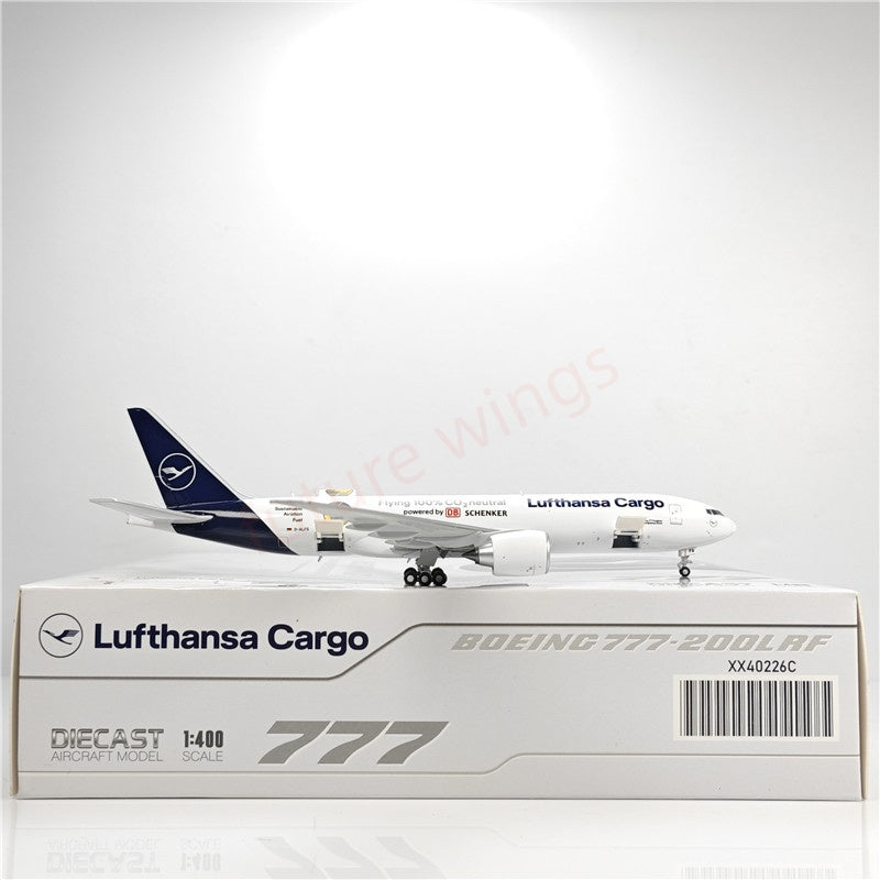 1:400 JC Wings XX40226C Lufthansa Airlines B777-200F D-ALFG Aircraft Model+Free Tractor
