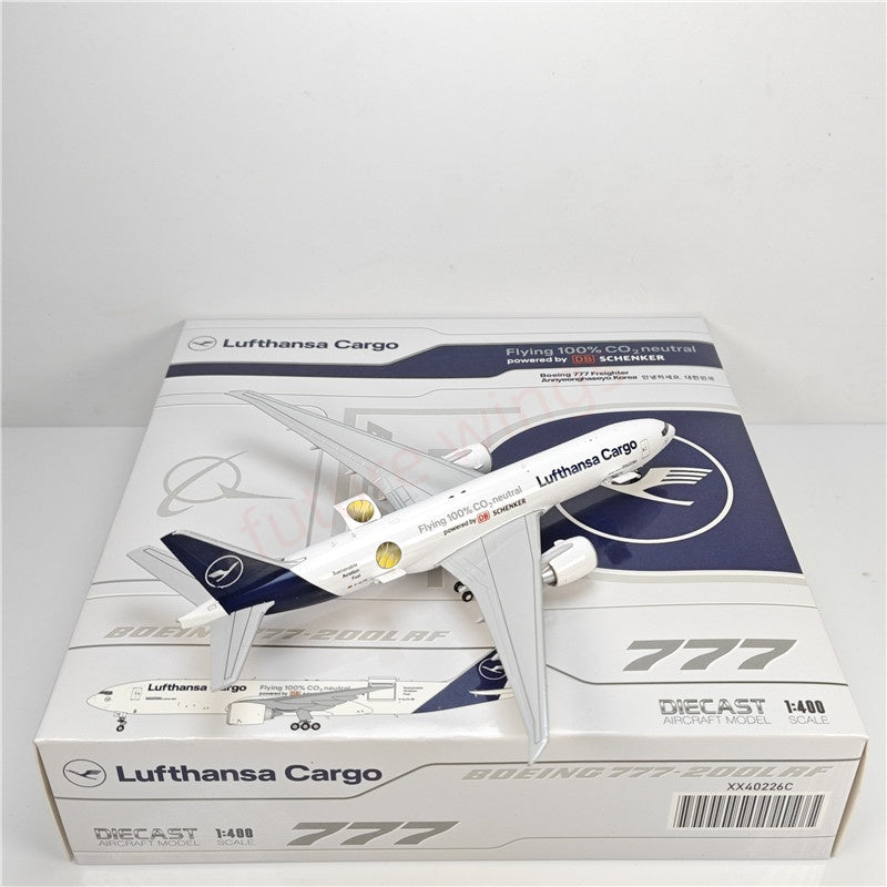 1:400 JC Wings XX40226C Lufthansa Airlines B777-200F D-ALFG Aircraft Model+Free Tractor