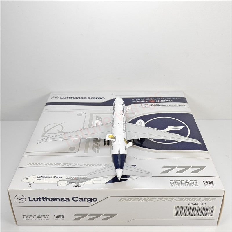 1:400 JC Wings XX40226C Lufthansa Airlines B777-200F D-ALFG Aircraft Model+Free Tractor