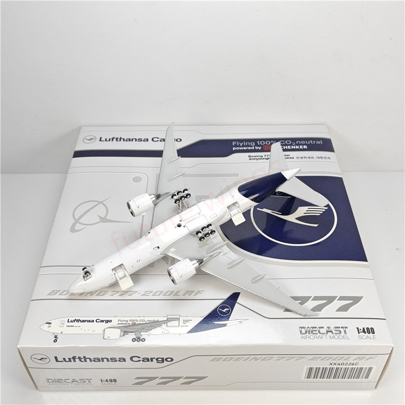 1:400 JC Wings XX40226C Lufthansa Airlines B777-200F D-ALFG Aircraft Model+Free Tractor