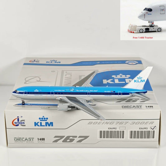 1:400 JC Wings XX4993 KLM B767-300ER BH-BZF Aircraft Model+Free Tractor