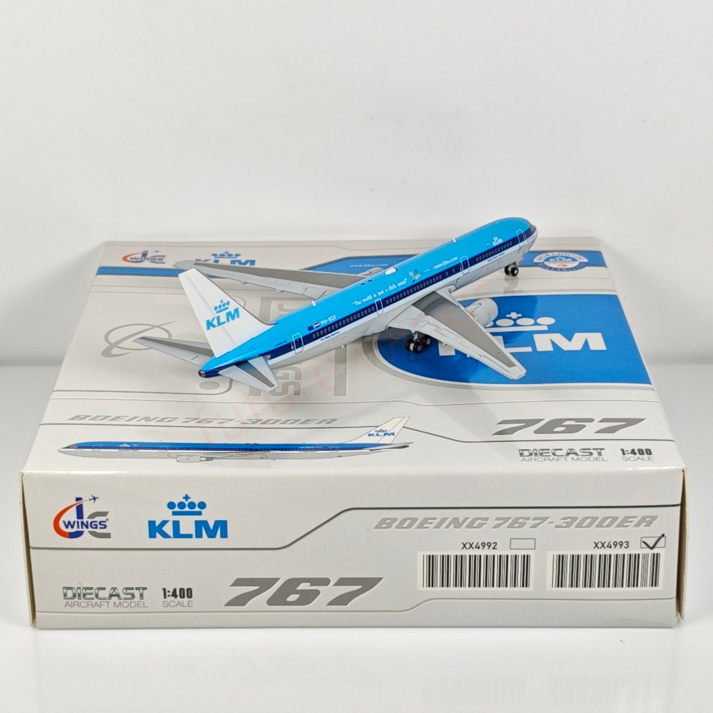 1:400 JC Wings XX4993 KLM B767-300ER BH-BZF Aircraft Model+Free Tractor