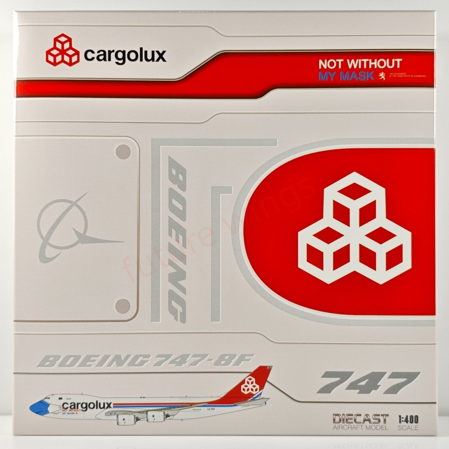1:400 JC Wings XX40152 Cargolux B747-8F LX-VCF Aircraft Model+Free Tractor