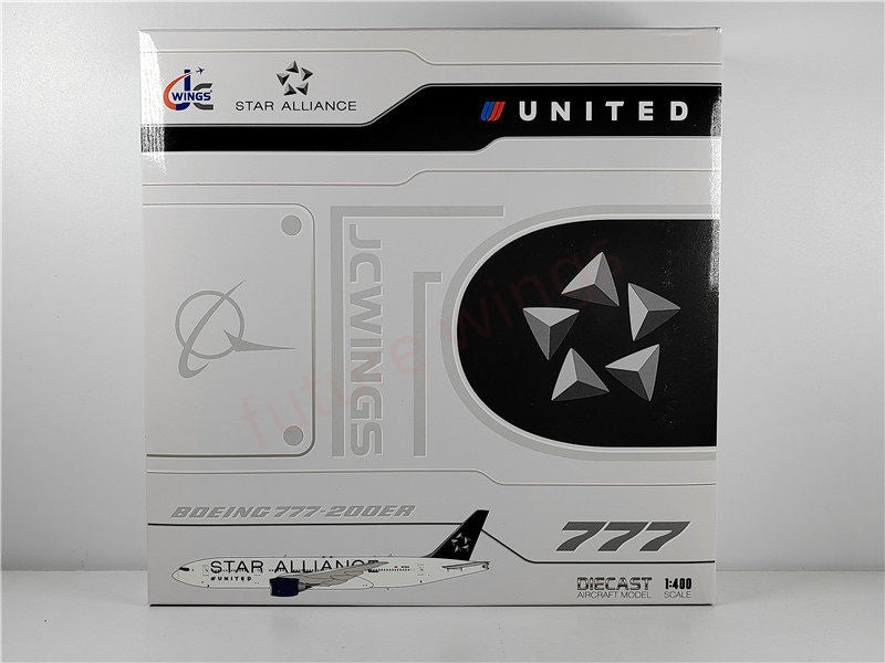1:400 JC Wings XX40080 United Airlines B777-200 N218UA "STAR AIILIANCE" Aircraft Model+Free Tractor