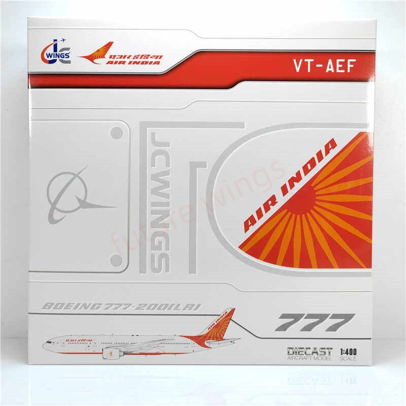 1:400 JC Wings LH4341 Air India B777-200LR VT-AEF Aircraft Model+Free Tractor