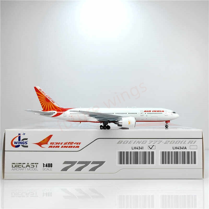 1:400 JC Wings LH4341 Air India B777-200LR VT-AEF Aircraft Model+Free Tractor